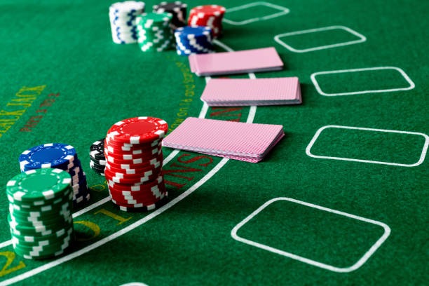 Live dealer blackjack table with multi-camera view
